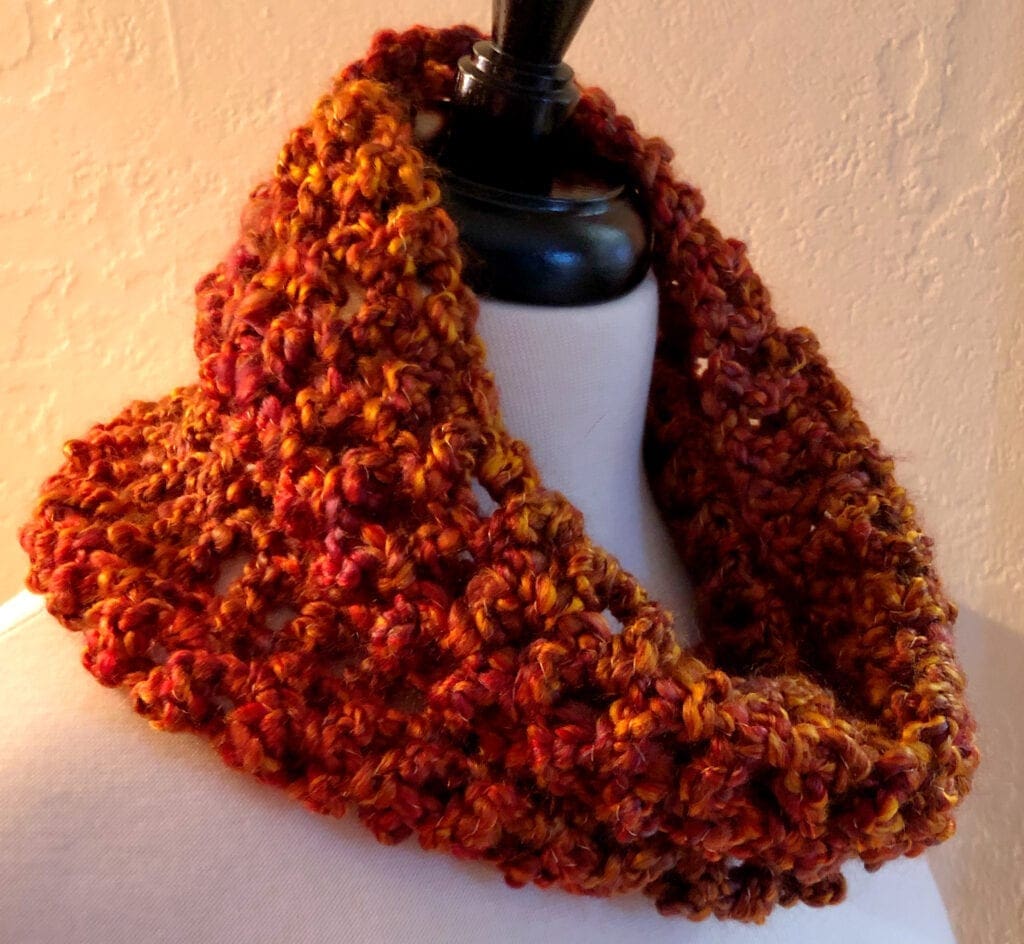 Golden Harvest Infinity Cowl Crochet Pattern