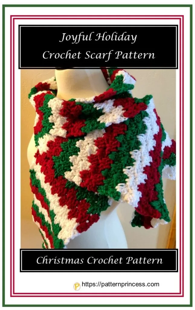 Joyful Holiday Crochet Scarf Pattern