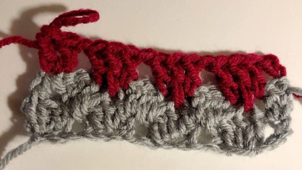 Row 3 Granny Spike Stitch