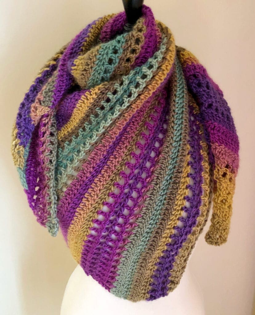 Saturday Scarf Crochet Pattern with multi colors