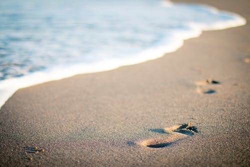 Footprints on the Beach