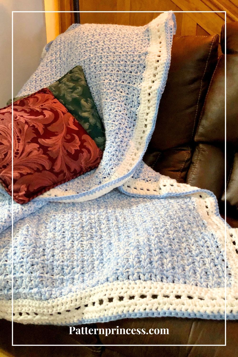 Modern Cozy Throw using Two Strands of Yarn