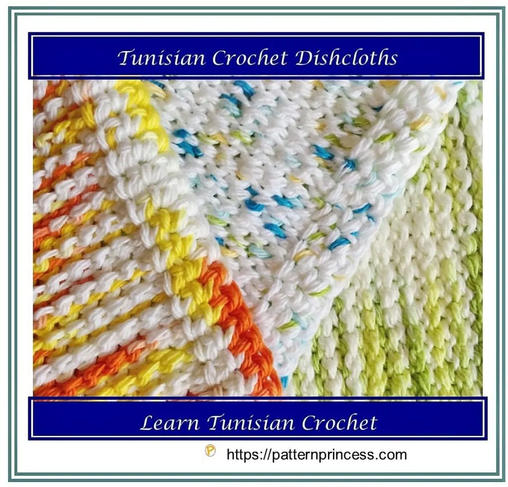 Tunisian Crochet Dishcloths