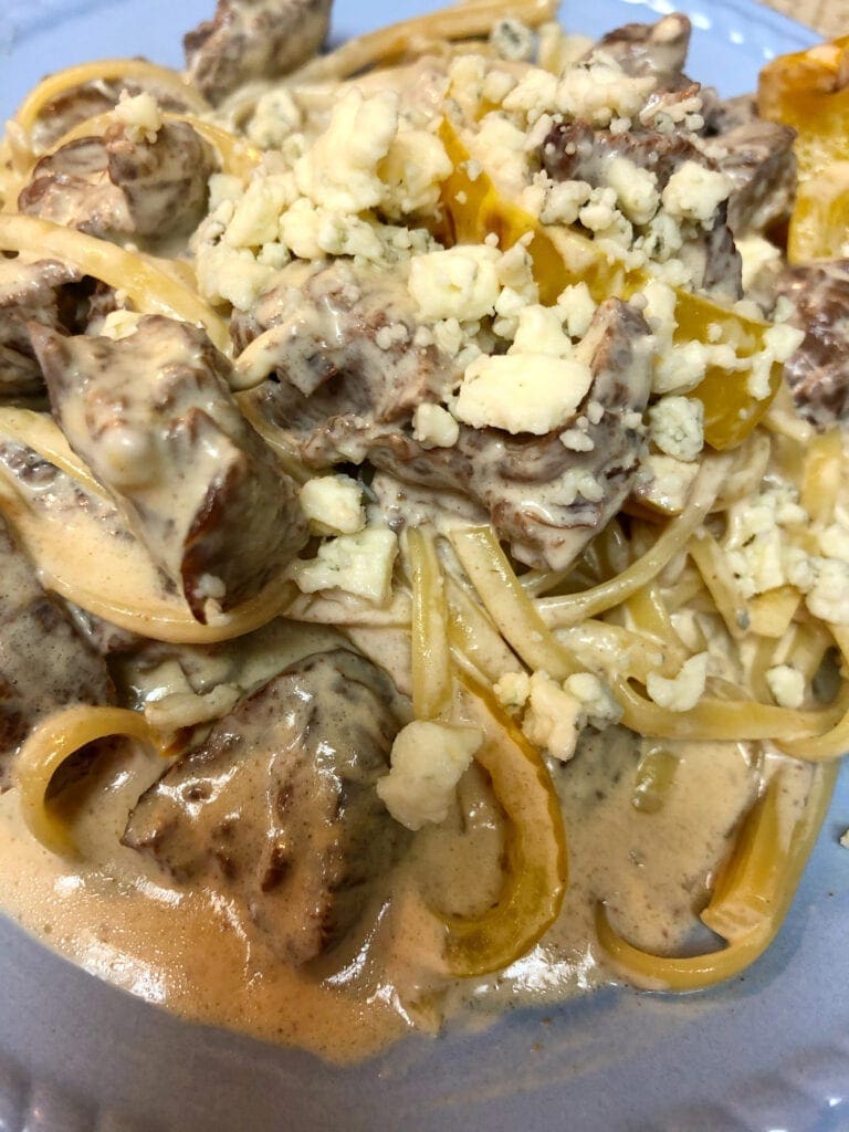 Creamy Gorgonzola Pasta With Beef Tenderloin