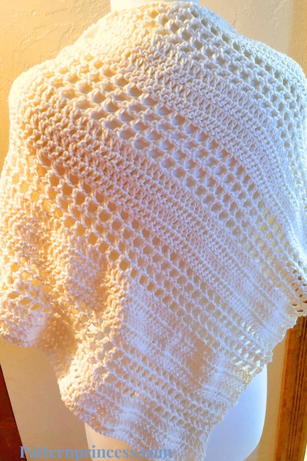 Back of Cabana Asymmetrical Shawl