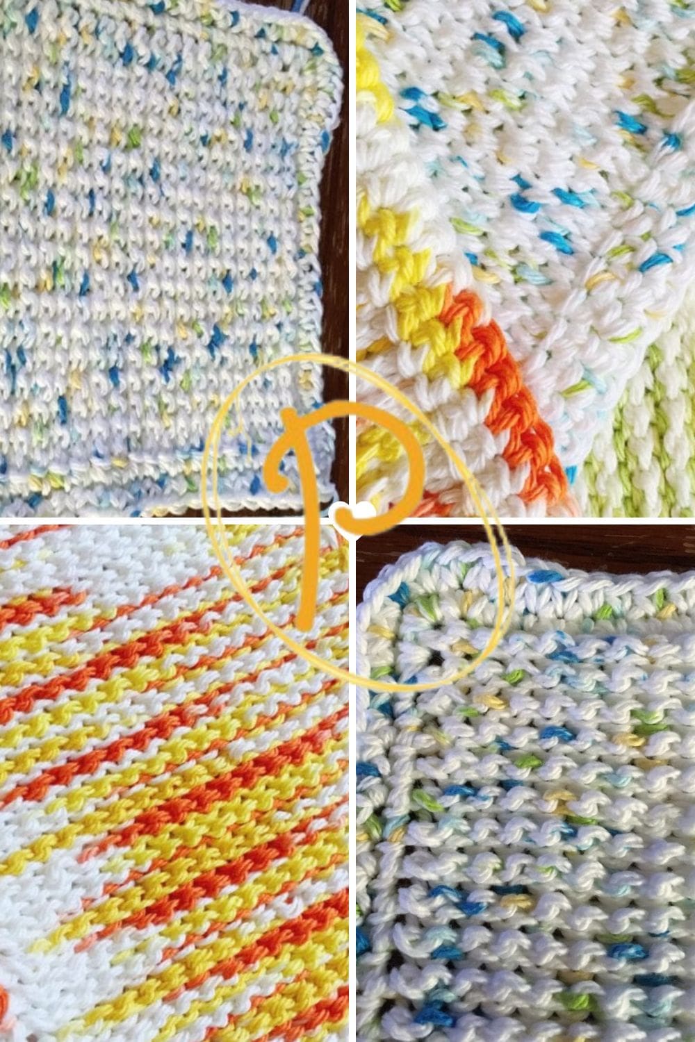 Completed Tunisian Simple Stitch Dishcloth