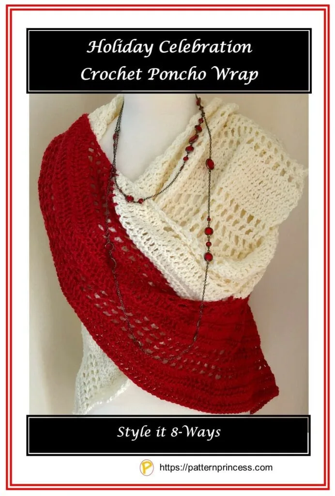 Holiday Celebration Crochet Poncho Wrap