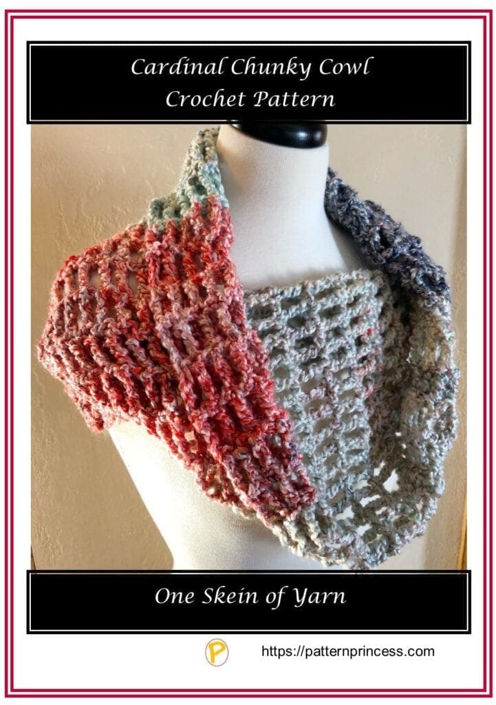 Cardinal Chunky Cowl Crochet Pattern