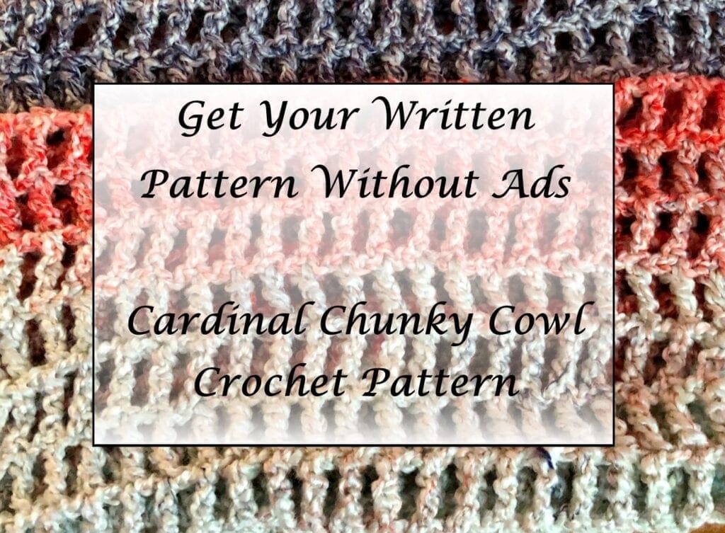 Cardinal Chunky Cowl Crochet Pattern Printable