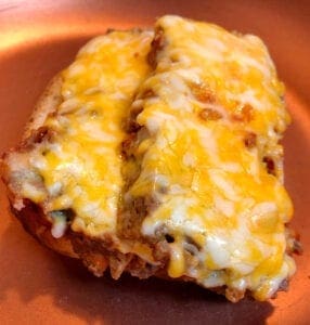 Meatloaf on Buttered Bread in the Frying Pan