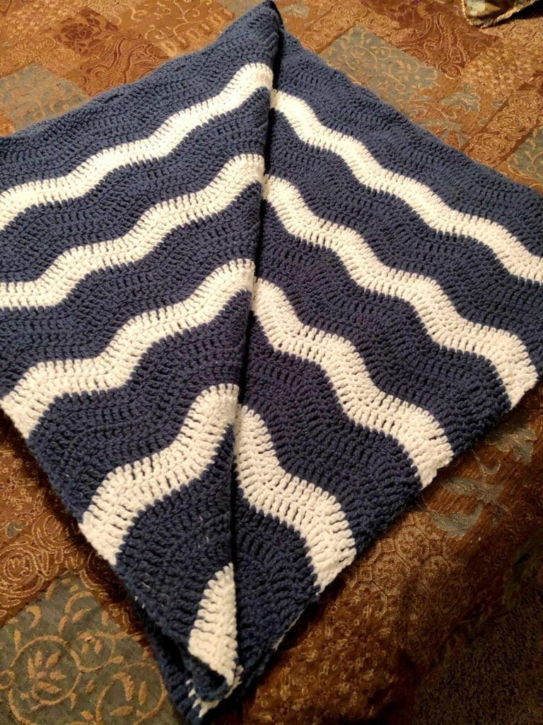 Beautiful Waves in This Ripple Blanket