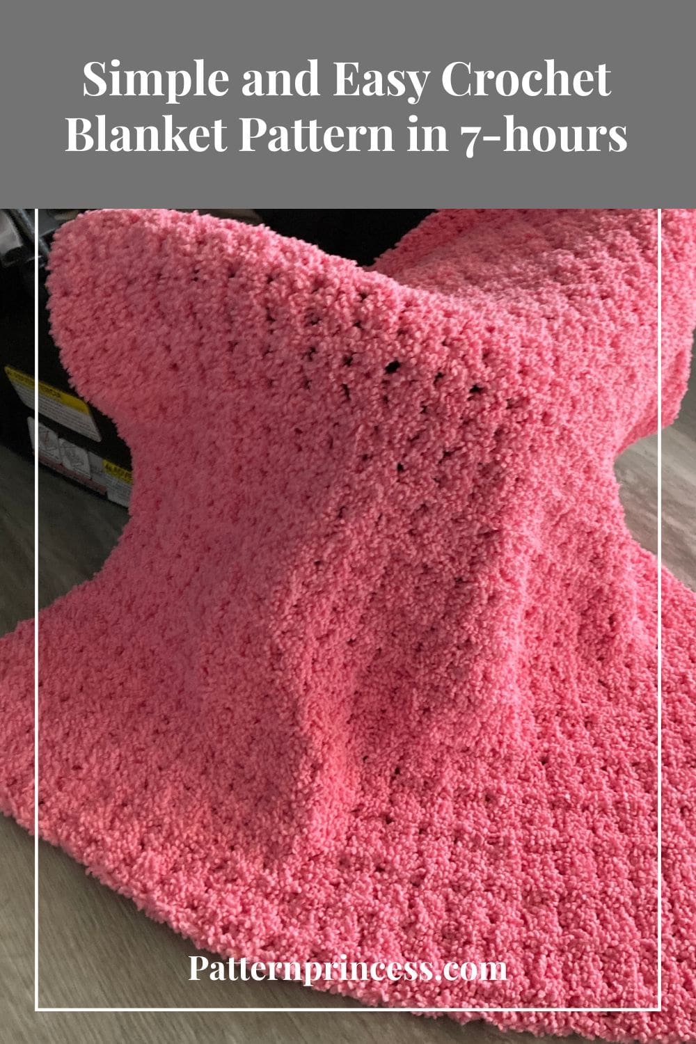 Simple and Easy Crochet Blanket Pattern in 7-hours