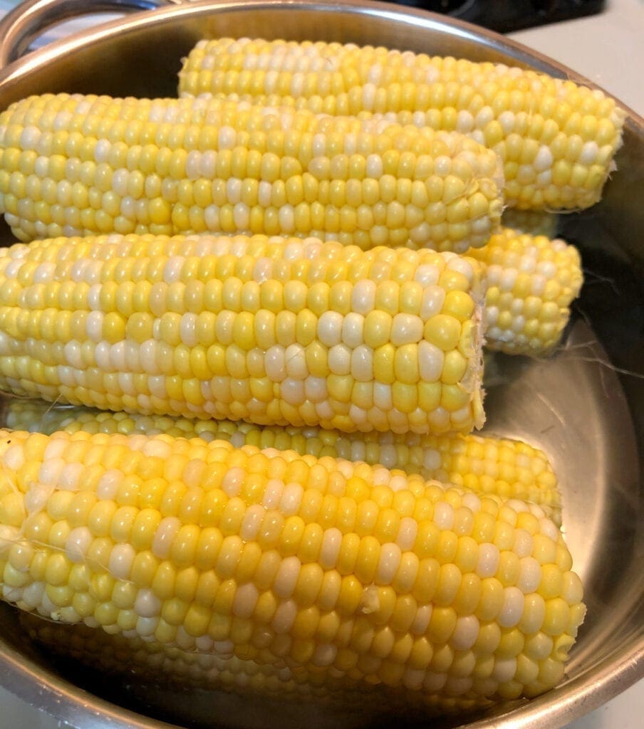 Adding Corn to Kettle