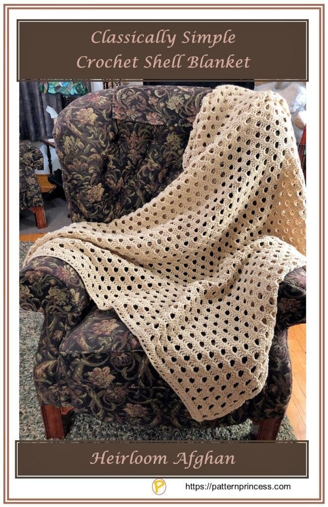 Classically Simple Crochet Shell Blanket