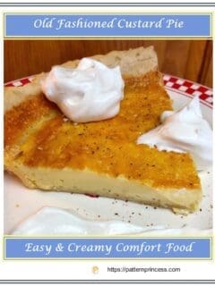 Old Fashioned Custard Pie