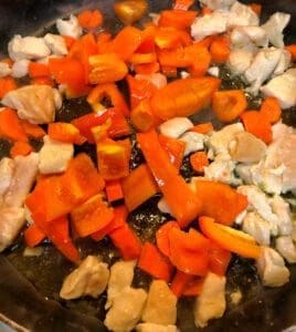 Adding Bell Pepper to Chicken