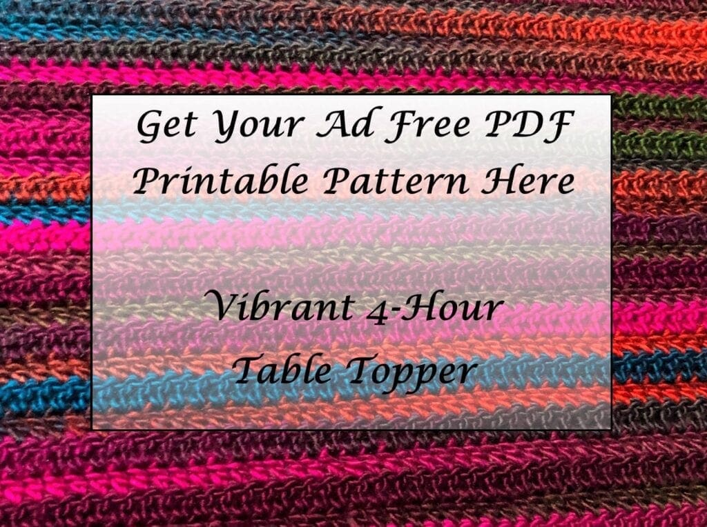 Vibrant 4-Hour Table Topper Printable Pattern