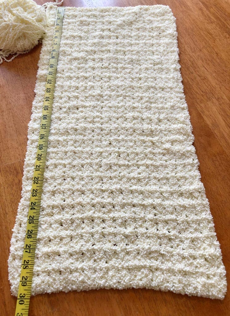 Length of Fluffy Pillow Covering
