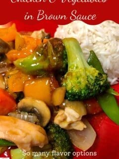 Chicken & Vegetables in Brown Sauce