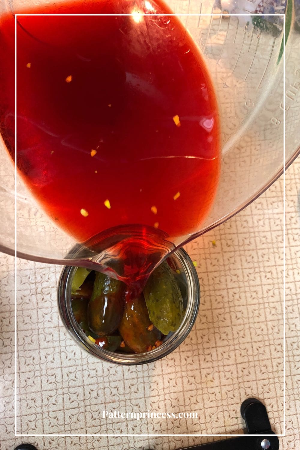 Pouring the Brine Back in the Pickle Jar