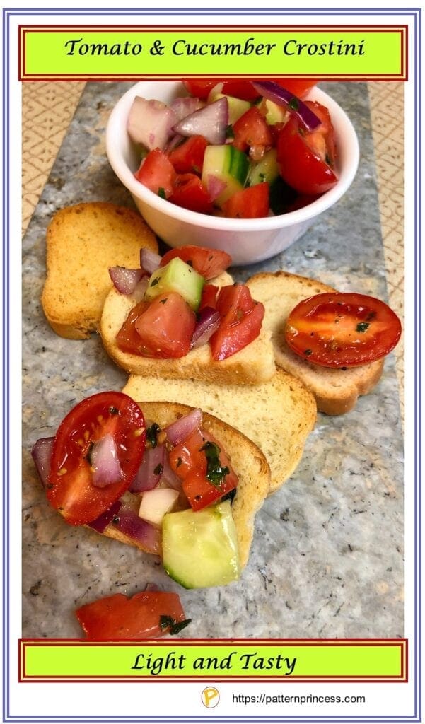 Tomato and Cucumber Crostini