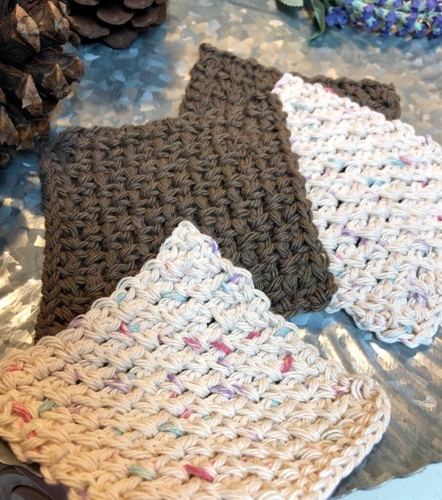 Crochet Textured Square Coaster Pattern