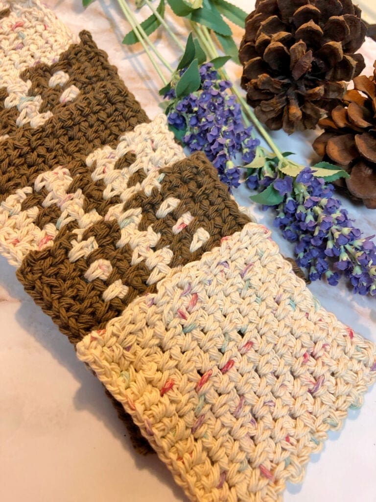 Beginner Linen Stitch Coaster Displayed