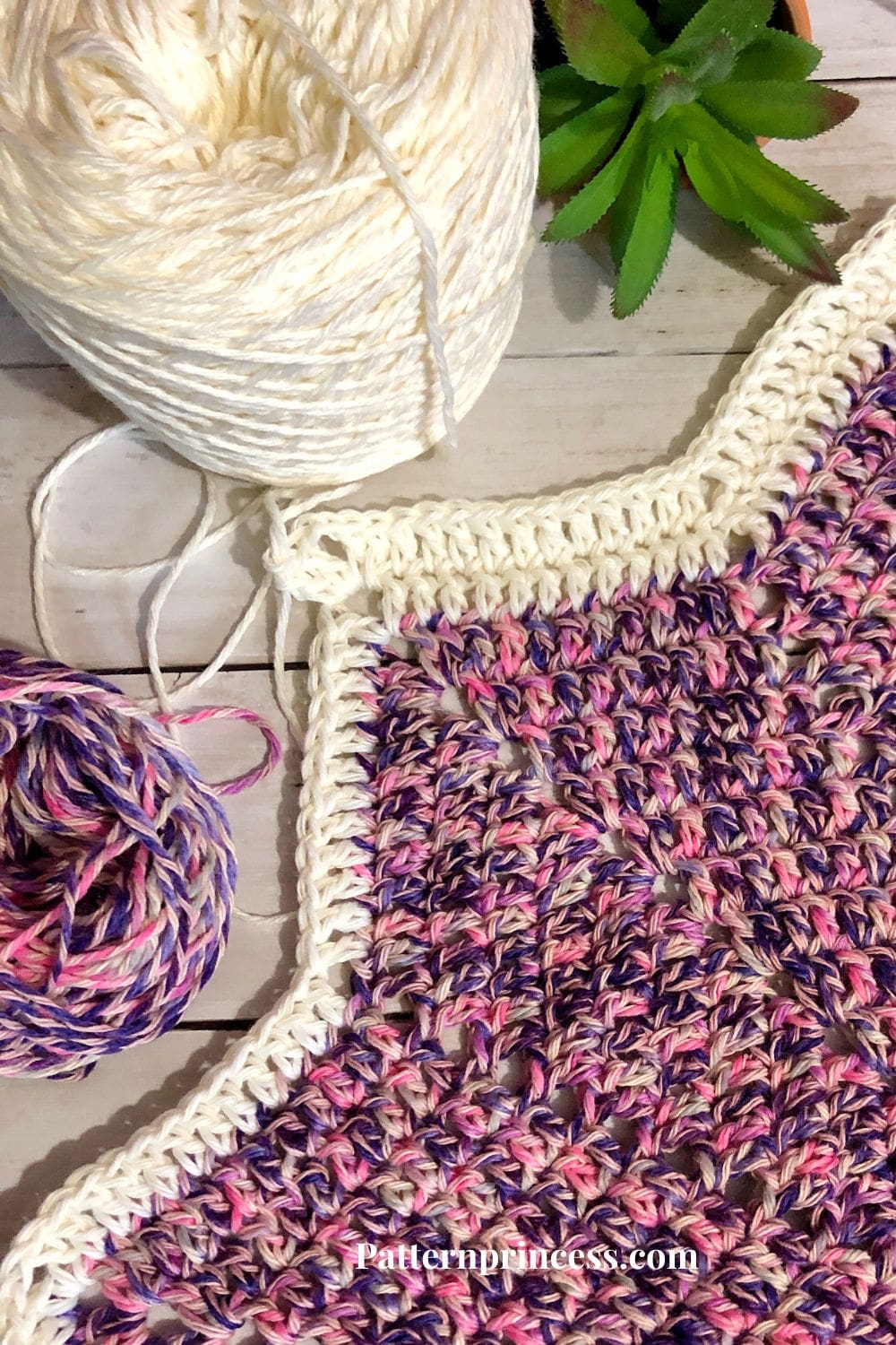 Beginning the 12 Point Star Shape Crochet Blanket