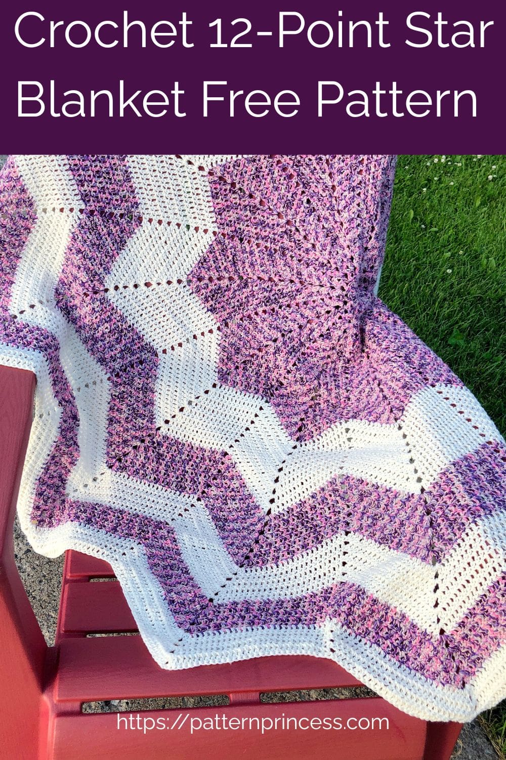 Crochet 12-Point Star Blanket Free Pattern