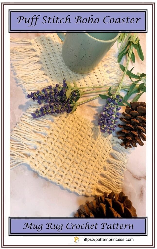 Puff Stitch Boho Coaster