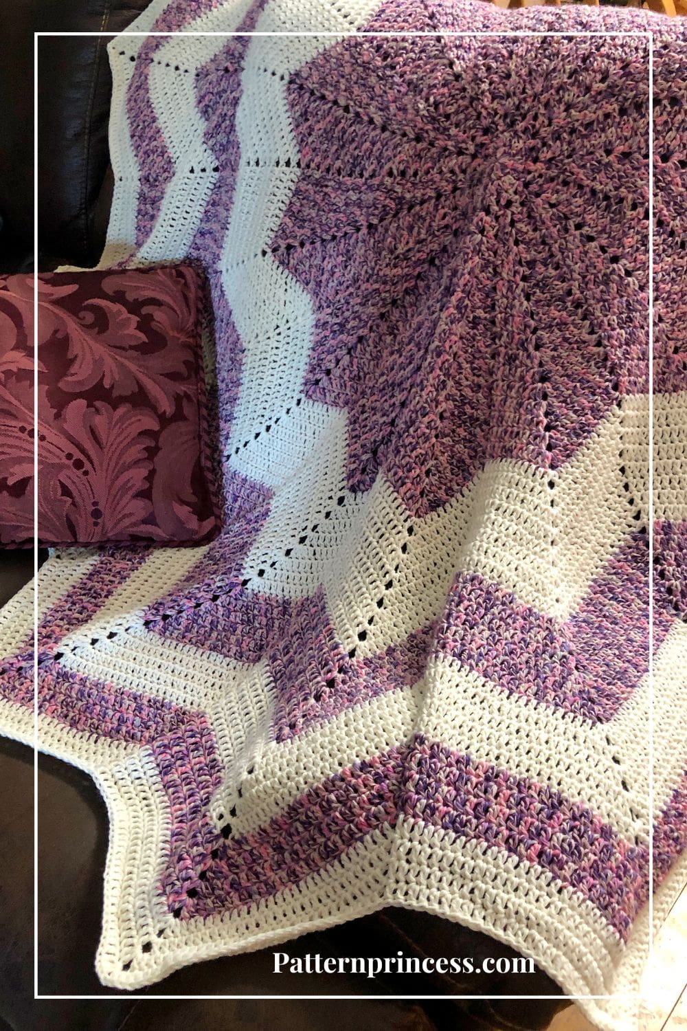 Round Star Shape Large Crochet Blanket