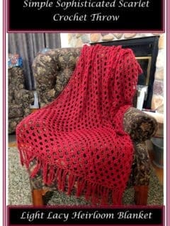 Simple Sophisticated Scarlet Crochet Throw