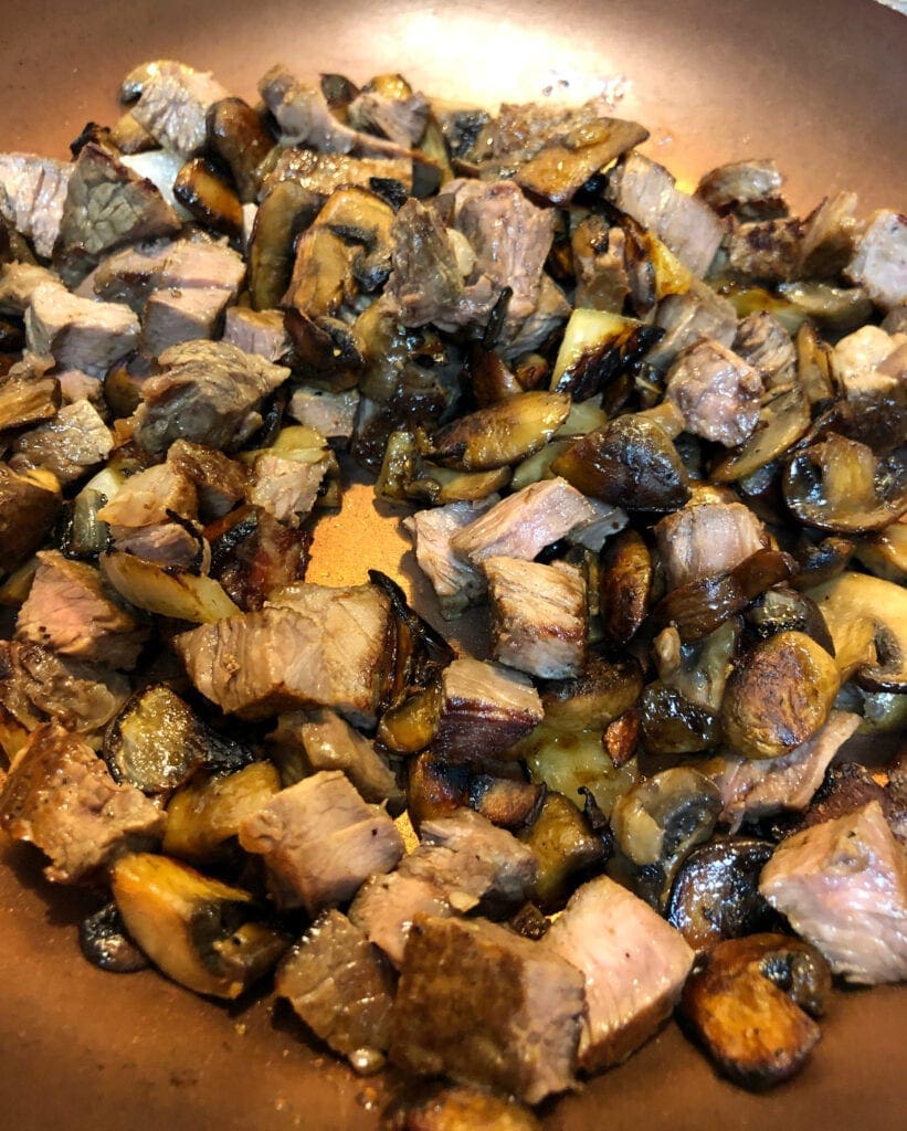 Caramelized Steak Mushrooms and Onion 