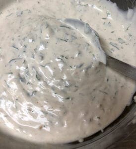 Bowl of Homemade Ranch Salad Dressing