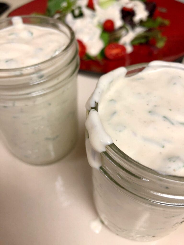 Restaurant Style Buttermilk Ranch Dressing in a Glass Jar