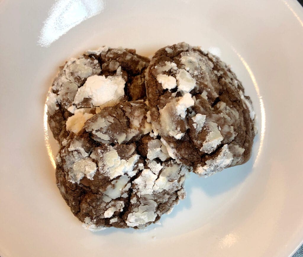 Chocolate Crinkle Cake Mix Cookies