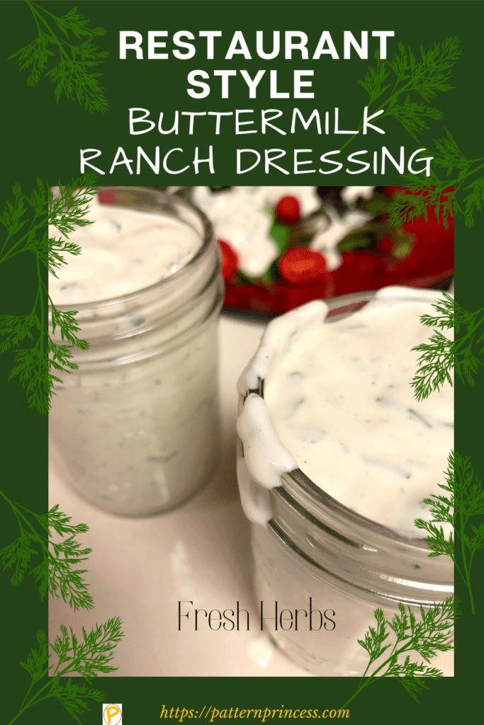 Restaurant Style Buttermilk Ranch Dressing