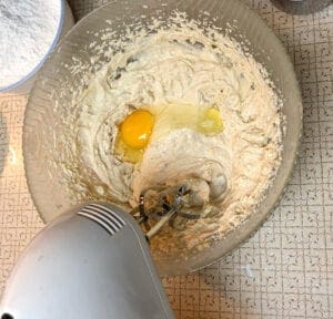 Mixing Eggs into the Cake Batter