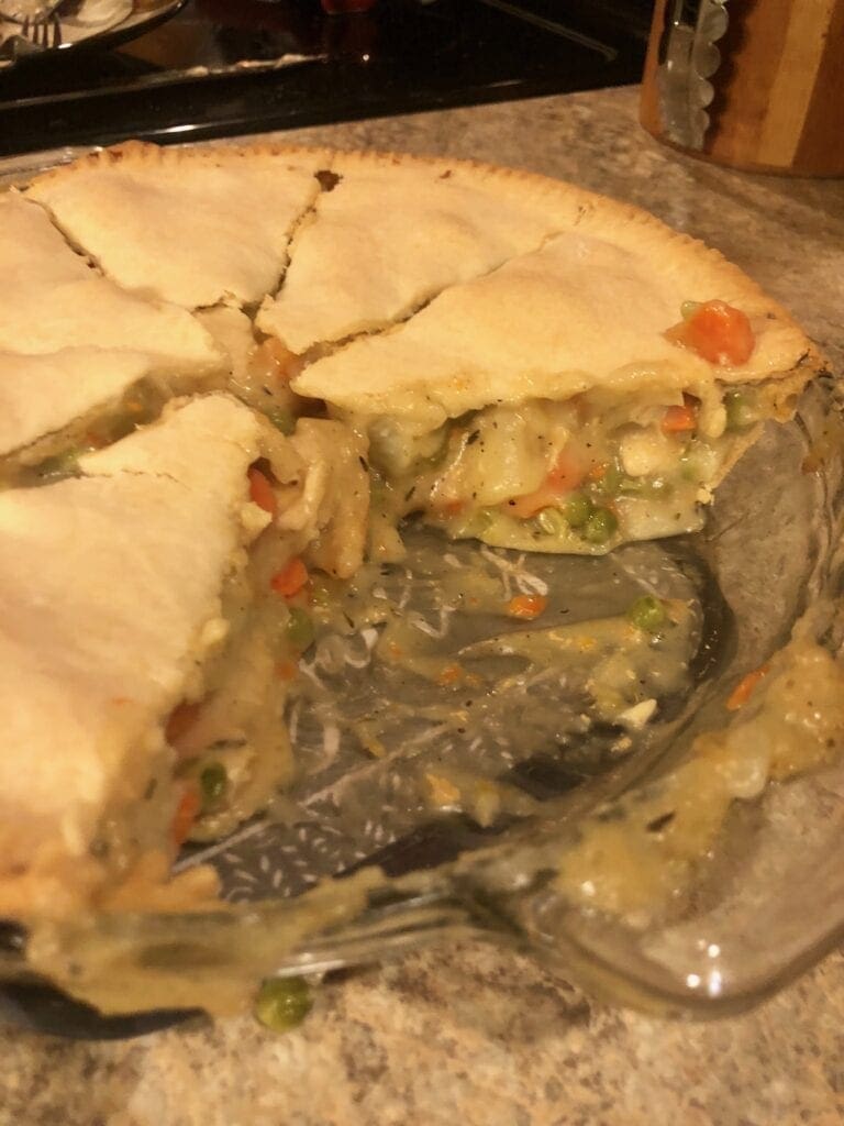 Pot Pie with a Few Slices Gone Already