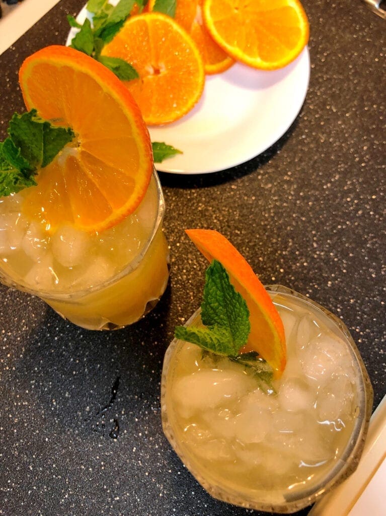 Garnish of Mint and Orange