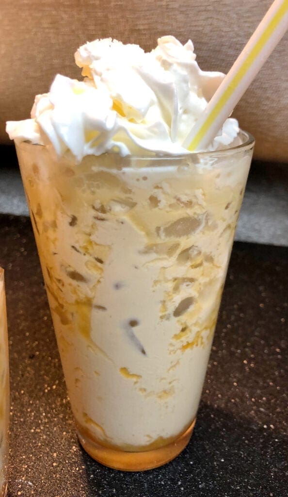 Caramel Dessert Cocktail with Whipped Topping