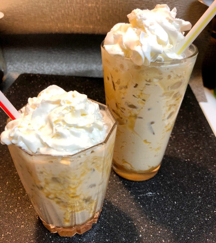 Salted Caramel Drink with Flaked Sea Salt