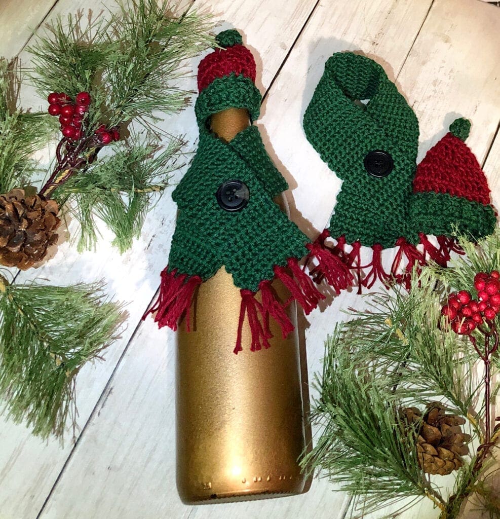 Wine Bottle Cozy Crochet Set