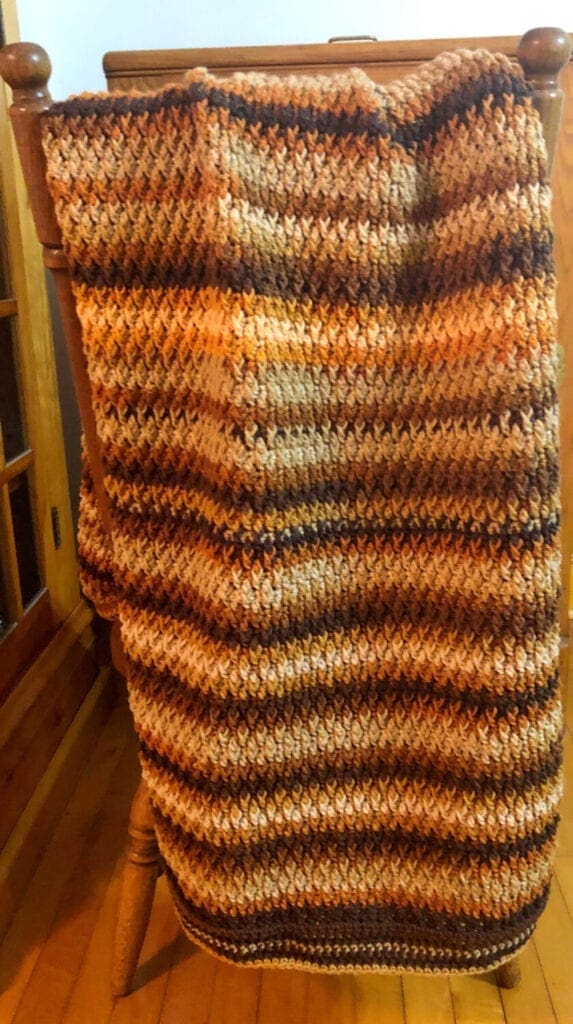 Alpine Stitch Textured Afghan