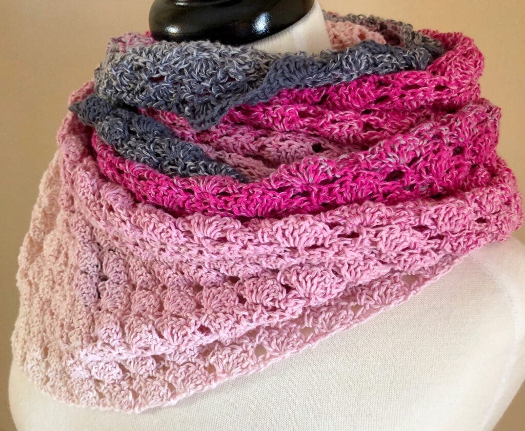 Crochet Scarf Wrapped Around Neck