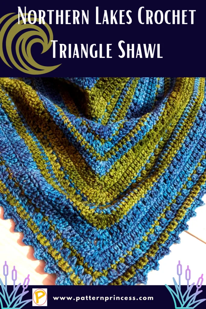 Northern Lakes Crochet Triangle Shawl