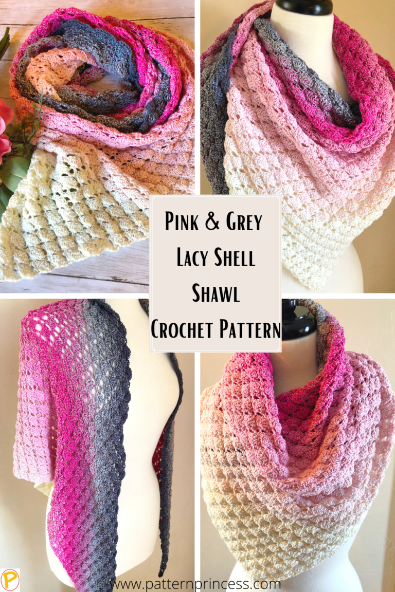 Feeling Flirty Lacy Shell Shawl Crochet Pattern - Pattern Princess