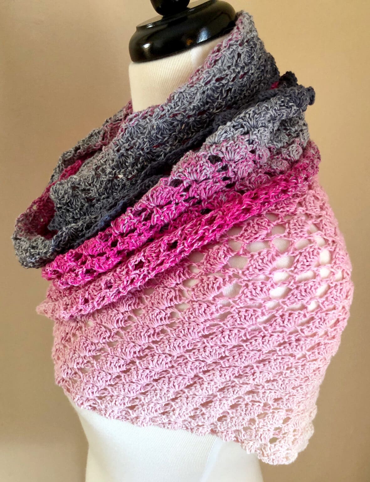 Feeling Flirty Lacy Shell Shawl Crochet Pattern - Pattern Princess