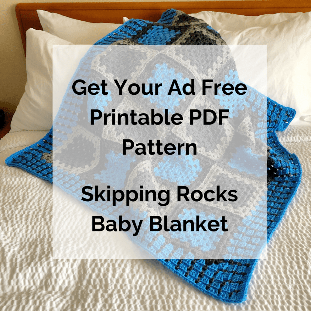 Get Your Ad Free Printable PDF Pattern Skipping Rocks Baby Blanket