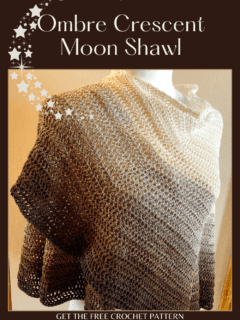 Ombre Crescent Moon Shawl